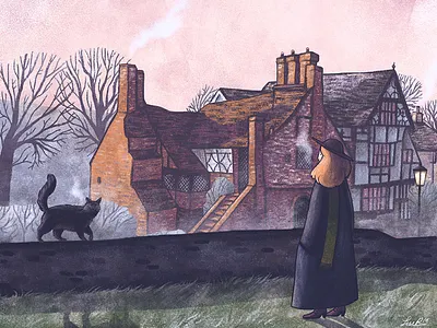 Cottage Witch book illustration childrens illustration cottage editorial illustration procreate scenery self initiated work witch