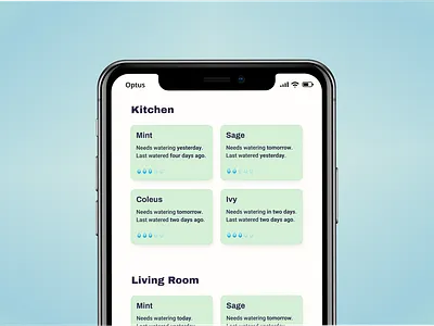 WIP: Plant watering app app application colors design draft figma ios ios app minimalistic mobile mobile app mobile app design native app sketch typography ui wip wireframe