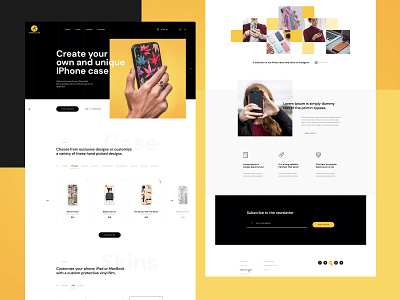 Customised Mobile Case Ecommerce WordPress Web Design Mockup case design ecommerce phone ui ux web