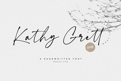 Kathy Grett Font elegant font handlettering handwritten script signature typeface typography