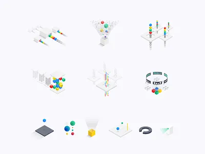 Figma free geometrical isometric 3D elements and illustrations 3d basic shapes community file editable elements figma free freebie geometric geometry gradients icon set icons illustration isometric product design set ui vector
