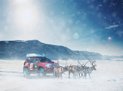 arctictruck toyota small creative illustration photo photoshop retouch retoucher retouching