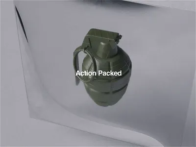 Action Packed 3d abstract branding c4d cinema 4d cinema4d grenade motion motion graphics octane type xparticles