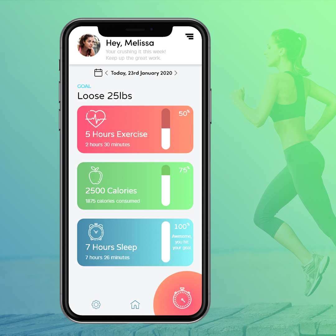 Example of Fitness Tracker Dashboard