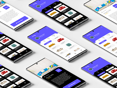 sofa mobile UI adobexd illustrator mobile ui sofa uiux