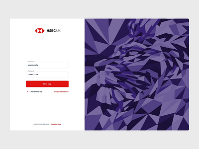 HSBC concept - Onboarding cards illustration landing lion login onboarding password register signup