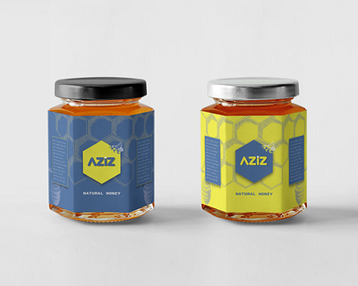 Aziz Natural Honey Brand brand brand design branding branding design honey jar natural packaging packaging design