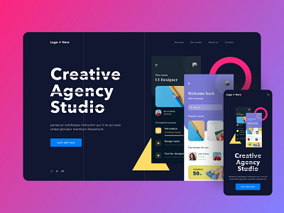 Hero headers design figma header mobile ui ui ux uiux ux web