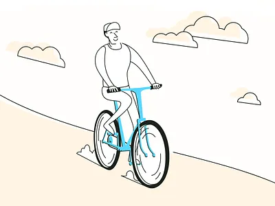 Cyclist bike cyclist illustration line ride
