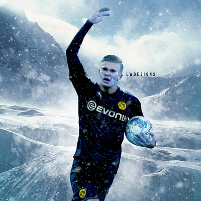 Erling Braut Håland - Dortmund's Hat-trick Hero bvb design dortmund erling braut håland fifa fifa 20 fifa 20 edit football club football design football edit footballer gfx haland haland illustration lionel messi lionel messi edit photoshop soccer edit wallpaper