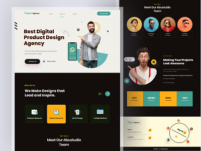 Agency Landing Page design home page landing landing page ui web website website design