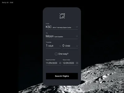 Daily UI Challenge #068 - Flight Search - Take2 068 daily ui dailyui flight flight app flight booking form