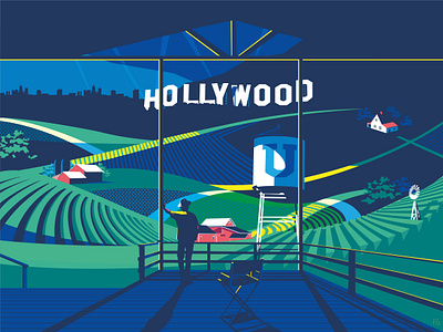 Hollywood U - IOWA Magazine Cover alumni artwork cinema cover digital illustration digitalart farm hollywood illustration illustrator iowa magazine magazine cover pop art students