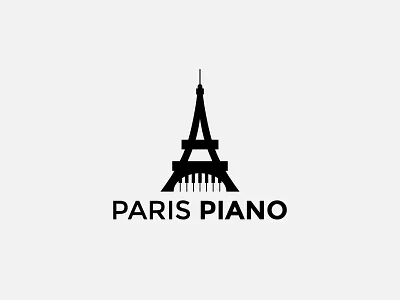 Paris Piano france logo logodesign music musician paris piano sound unique