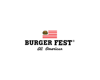 burger fest logo adobe adobe illustrator black branding burger graphic design logo logodesign logotype vector visual design