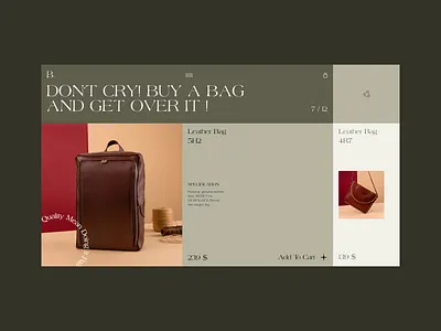 B. bag design minimal poster shop shopping typography ui ux vector web website
