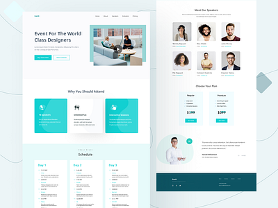 Ganit Event Landing Page conference design event features landing page meetup ui website website design