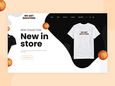 T-Shirt - Landing Page spotify adobe xd design ecommerce landing page spotify design tshirt mockup ui ux website design