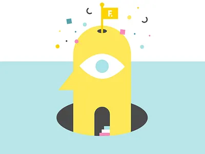 Vision abstract creative eye face flag flatdesign graphicdesign growth hole illustration playground stairs vector vision visionary