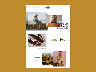 VintageShop_Shopify ecommerce homepage shop shopify vintage web webdesign