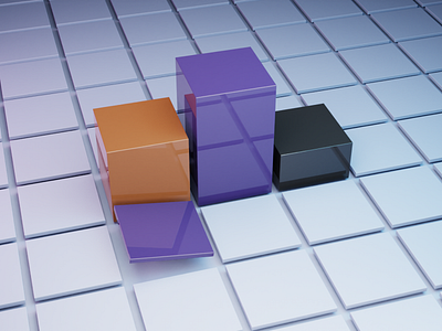 Blocks! 3d b3d blender block blocks chart cube data glass illustration illustrations isometric minimal mirror modeling ploy render saas squares web