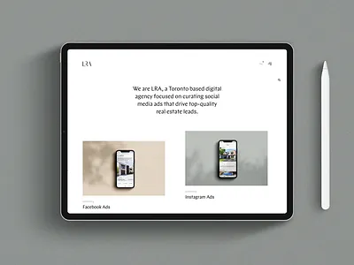 LRA Toronto branding real estate social media advertising ui ux web