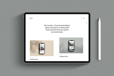 LRA Toronto branding real estate social media advertising ui ux web