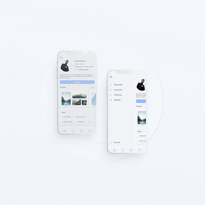 DailyUI #006 User Profile app ios minimalist mobile neomorphism ui user profile userinterface ux