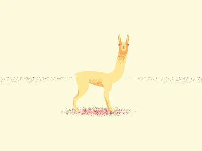llama animal grain illustration llama logo minimal vector