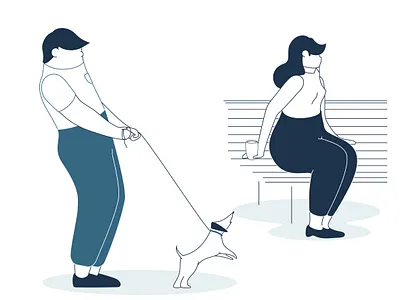 Short story of drinking fountain adobe illustrator blue character design couple design dog fountain graphic design illustration illustrator logo tap thirsty vector water