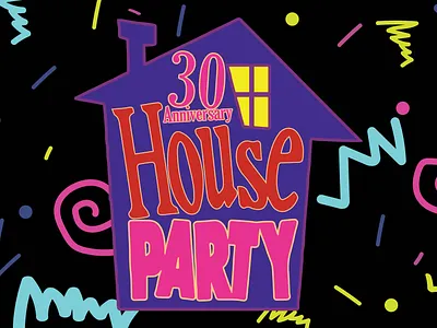 House Party Movie 30th Anniversary design digital art illustration typography vector