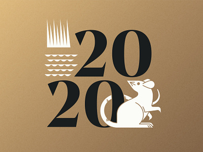 2020 Year Of The Rat 2020 animal chinese new year icon iconography illustration logo rat vector art year of the rat