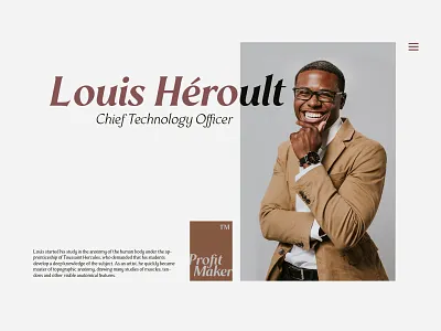 Profile Page branding profile serif fonts typeface typography ui uiux webdesign webpage website