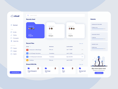 Cloud account admin admin panel app application branding clean cloud concept dashboad design minimal platform sketch storage system ui ui design ux web