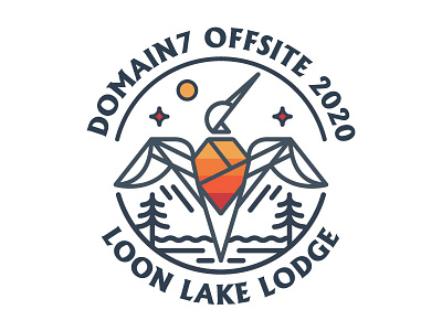 Domain7 Offsite Shirt Design design illustration minimal retreat retro typography