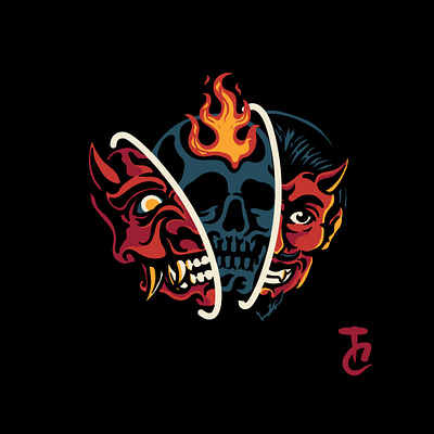 hannyaskullsatan apparel design branding californiaclothing clothing clothingapparel clothingbrand design illustration neon streetwear