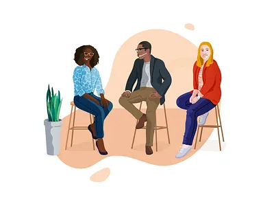 Webinars and Events conference discussion event hand drawn hr illustration panel presentation webinar