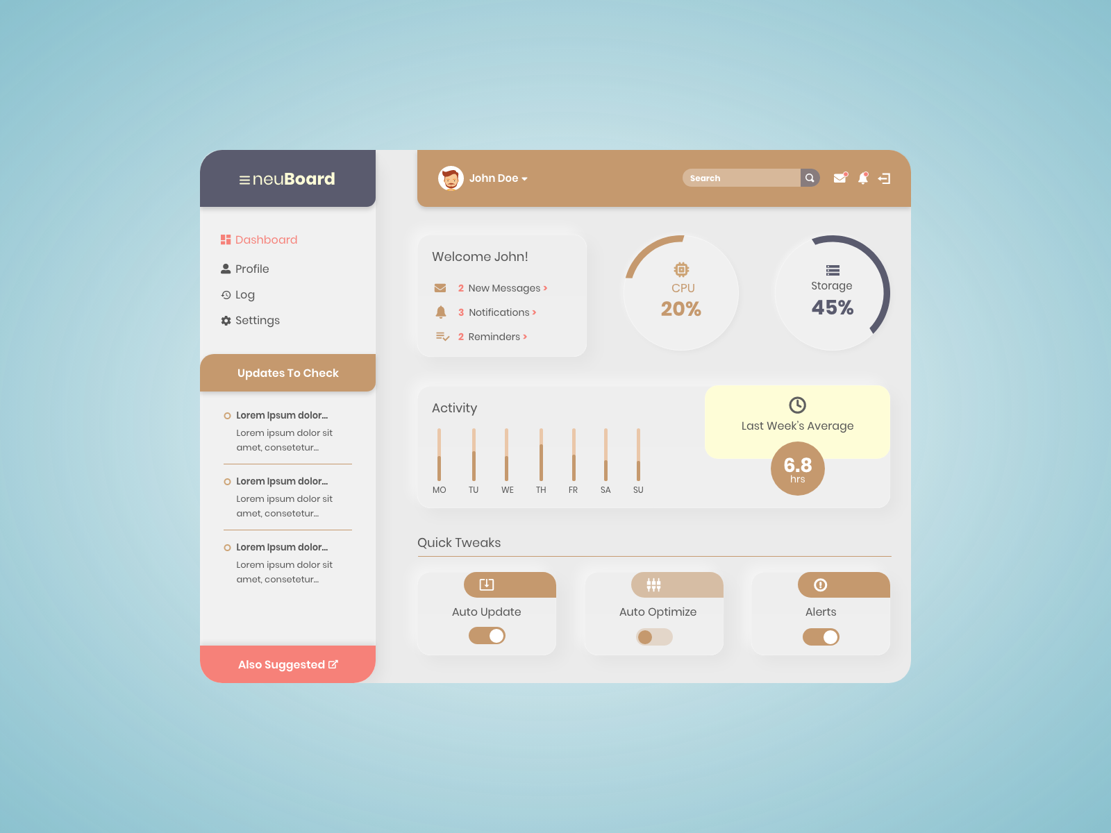 Example of neuBoard