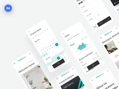 Limehome — Booking Hotel UX/UI Case Study behance booking calendar card case case study design filter form main mobile slider ui ux web
