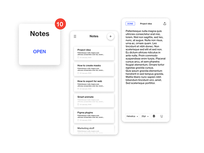 Daily UI #065 - Notes widget app app widget branding daily ui dailyui figma identity design list notes ui ui design user interface ux widget widget notes