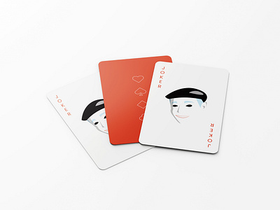 Joker Card card design flat illustration jester joker joker card minimal playing card vector