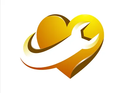 heart repair vector logo illustration abstract background communication concept design gear graphic heart house icon illustration isolated logo repair service set sign symbol technology vector