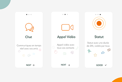Messaging App Walkthrough adobe adobexd branding concept design illustration logo one page userinterface xd