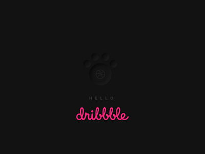 Woof Woof! 🐶 dark dark theme dog dribbble hello dribble illustration minimal neumorphic neumorphism paw space vector