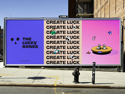 TLB Billboard 3d animation bones branding community discord graphic design logo luck lucky motion graphics nft nfts skeletons ui