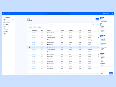 Kristal ecommerce platform - order overview app clean clean design dashboard app dashboard design dashboard ui ecommerce minimal modern ui user interface design ux