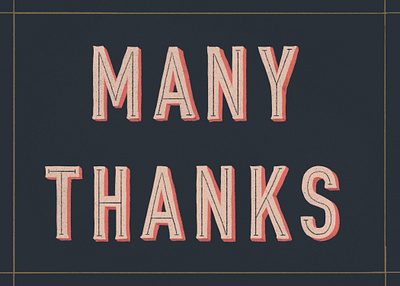 Many Thanks greetings handlettering many thanks thank you thank you card thank you typography thanks thankyou type typography