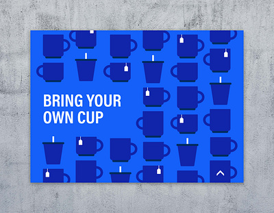 Bring Your Own Cup clean coffee cold color cup design graphic hot illustration mug tea vector