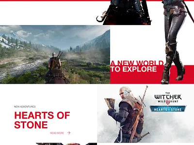 The Witcher III Website design design games gaming homepage thewitcher ui web website
