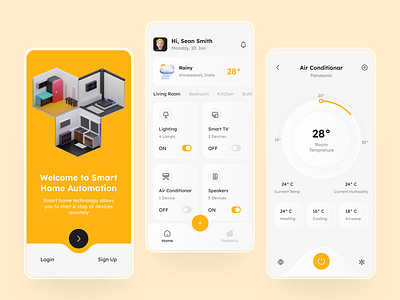 Smart Home App app clean control design device futurehome home homeautomation lighting mobile remotecontrol smart smartconnect smartdevice smarthome smartphone smarttv ui ux